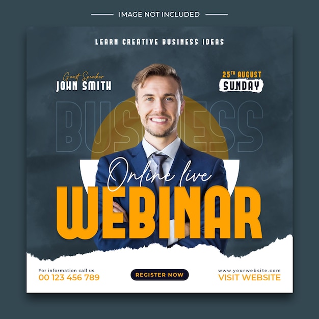 Creative Business Live-Webinar und Corporate Social Media Postdesign