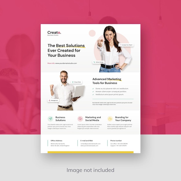 Creative business studio flyer print template