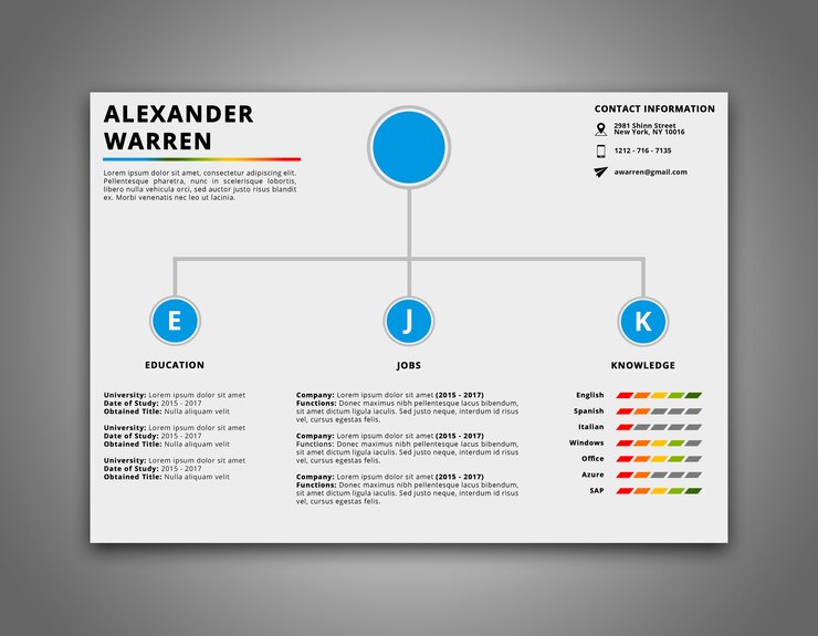 PSD creative cv mockup