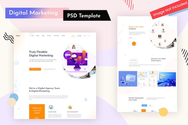 Creative digital agency psd-vorlage