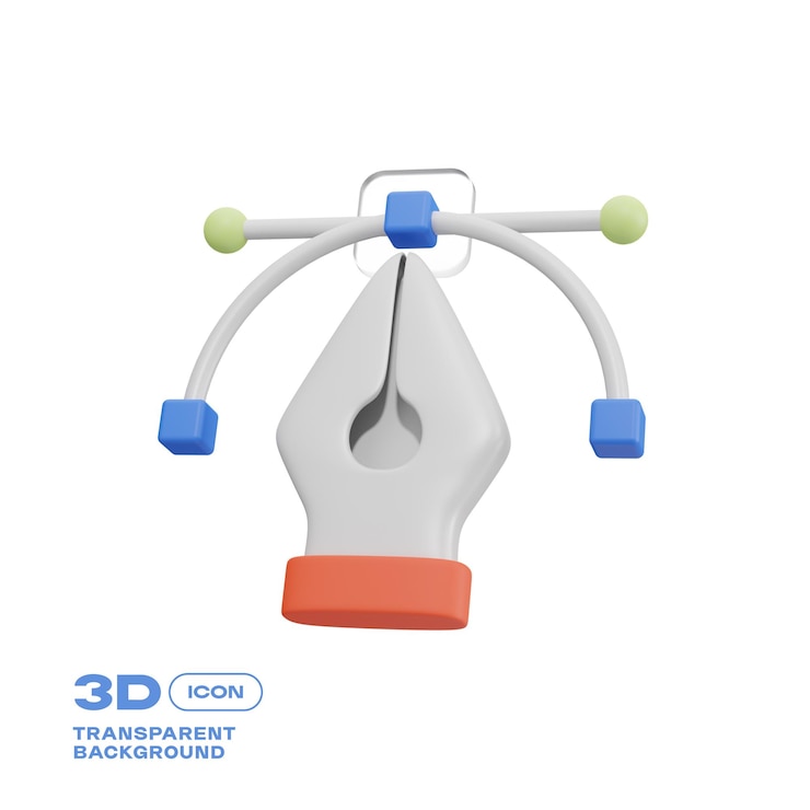 PSD creative digital design drawing tool 3d icon png template