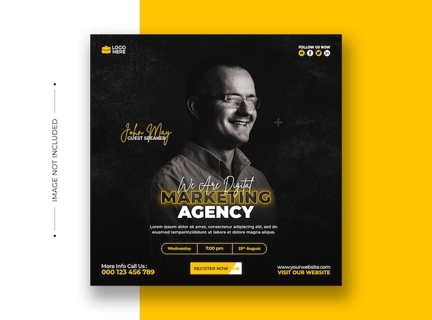 Creative-Marketing-Agentur Social Media und Instagram-Post-Vorlage