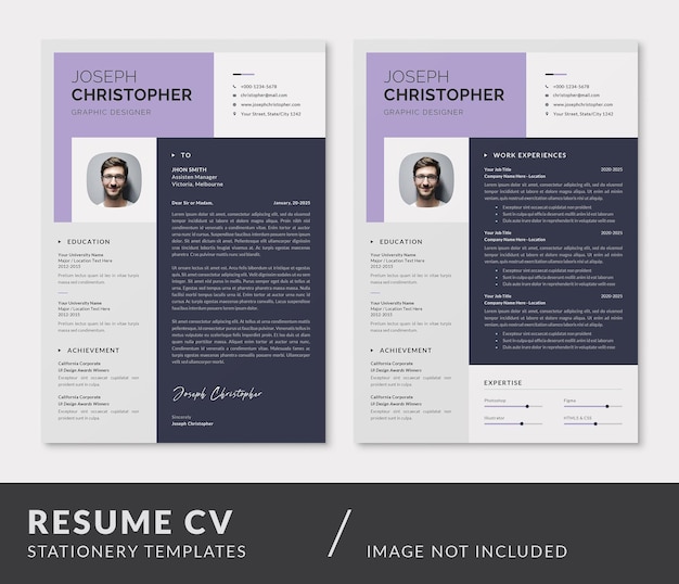 Creative modern cv resume design psd-vorlagen