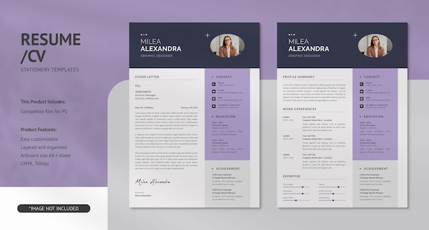 Creative modern cv resume design psd-vorlagen