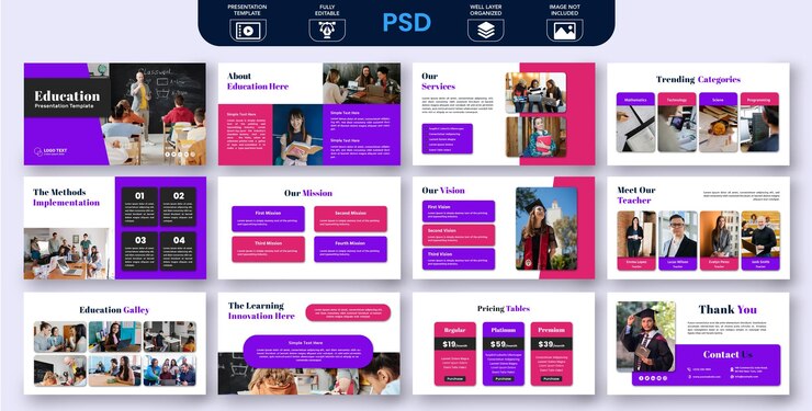 PSD creative modern education presentation