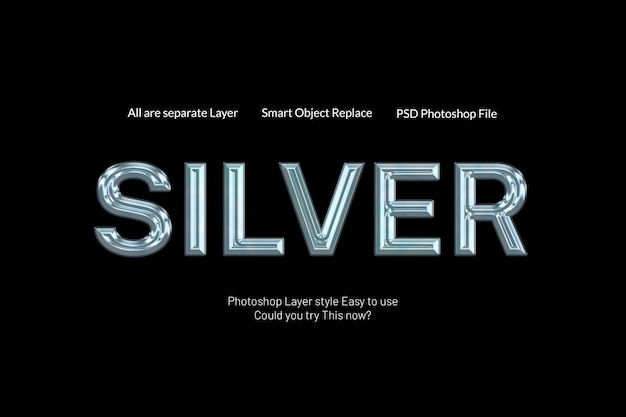 Creative Modern Silver Text Effect