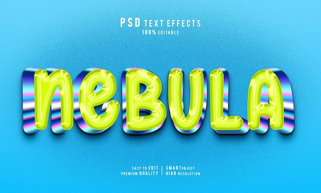 Creative nebula 3d-texteffekte