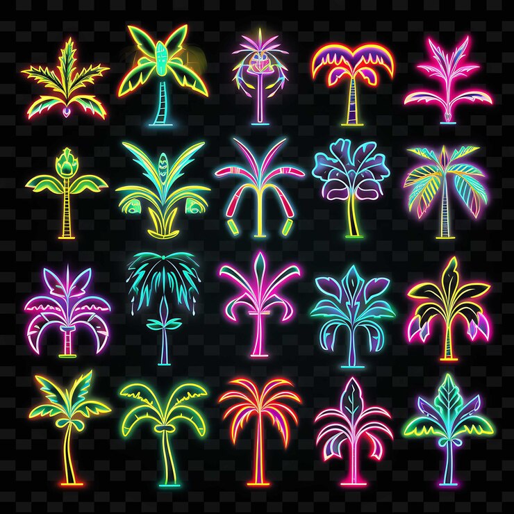 PSD creative neon line elementi di design moderni per opere d'arte vibranti e accattivanti y2k shapes.