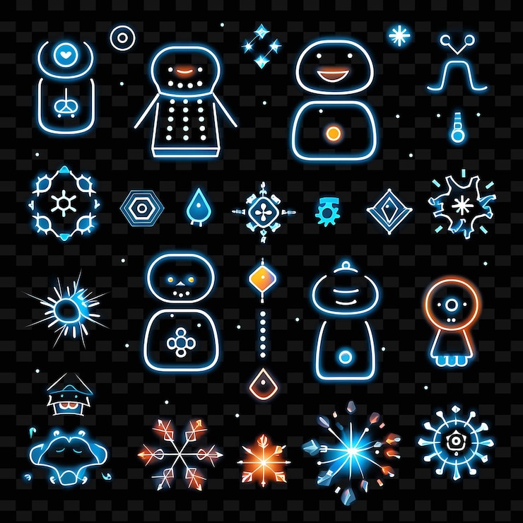 PSD creative neon line elementos de diseño moderno para obras de arte vibrantes y cautivadoras formas y2k.