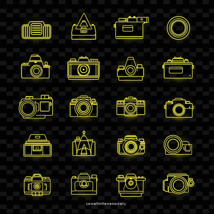PSD creative neon line elementos de diseño moderno para obras de arte vibrantes y cautivadoras formas y2k.