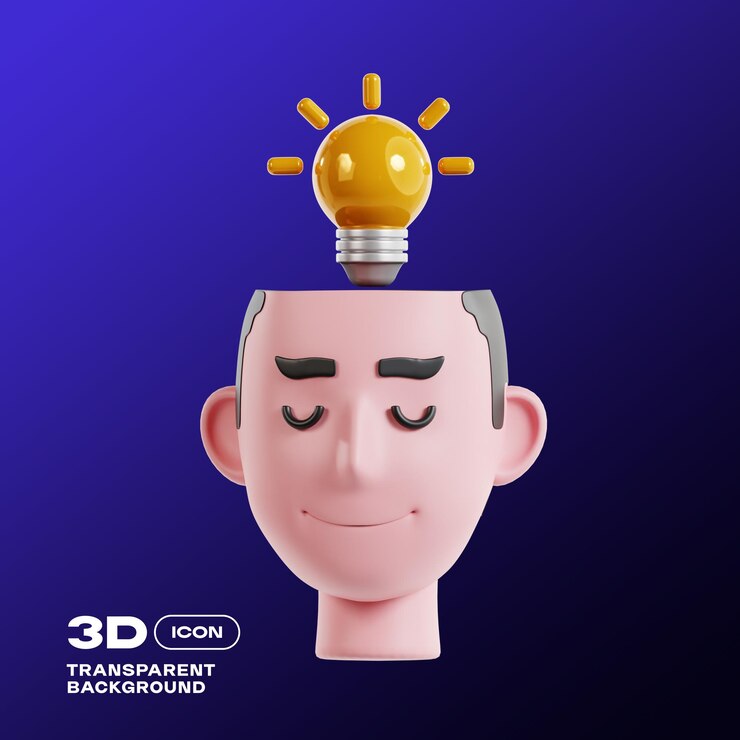 PSD creative process 3d icon png template
