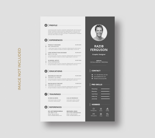 Creative Resume CV Curriculum Vitae Template Design