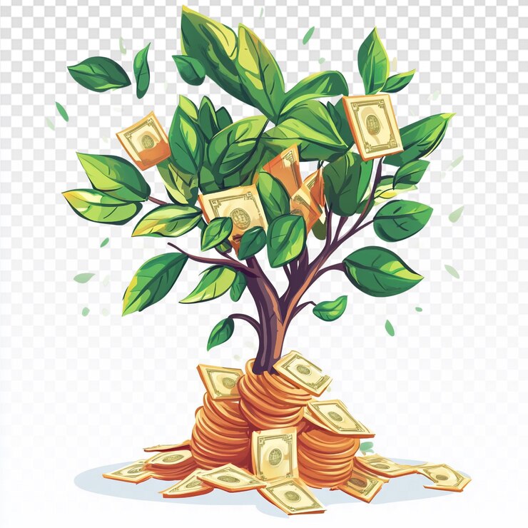 PSD creative vector art depicting moneymaking concepts