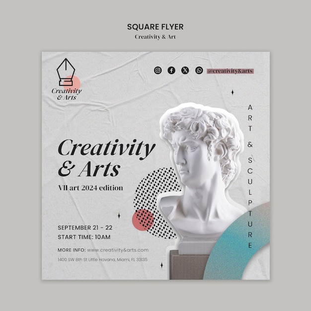 PSD creativity and arts  template design