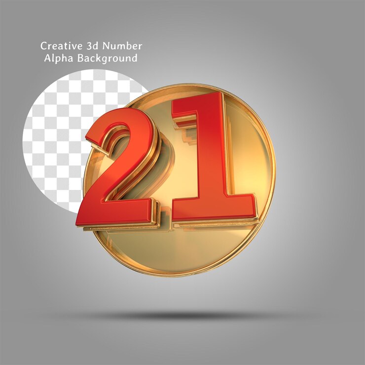 PSD creativo 3d numero 21