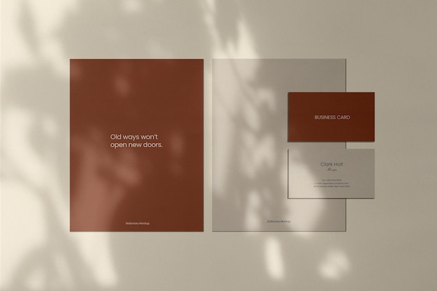 Creatore di scene mockup stazionarie minimo con sovrapposizione di ombre