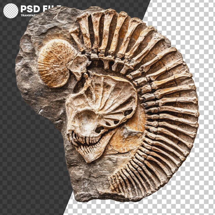 PSD créature marine fossilisée du jurassique de png