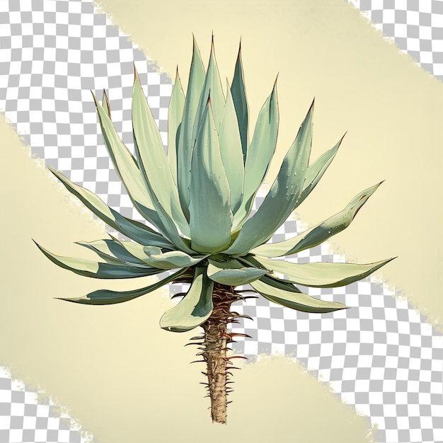 El crecimiento de un agave en california