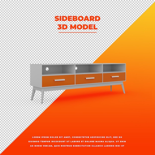 credenza in legno in stile moderno