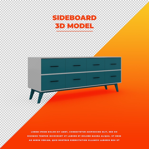 credenza turchese
