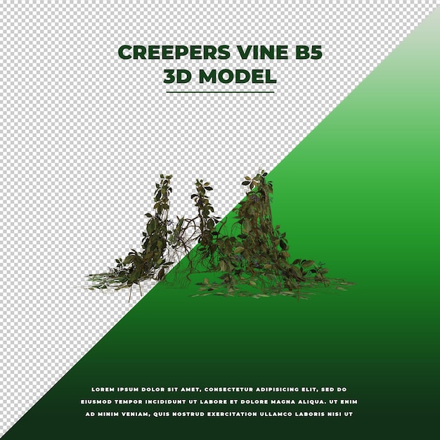 Creepers vine modelo aislado 3d modelo aislado 3d