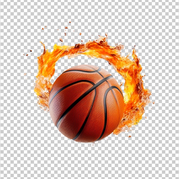 PSD créer une illustration de rendu 3d de haute qualité du basket-ball sur fond blanc