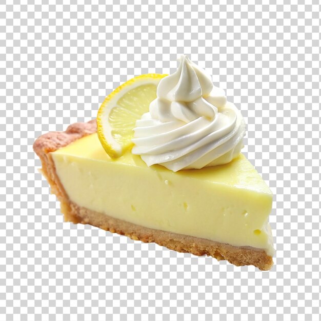 Crema blanca en pastel de queso sobre un fondo transparente