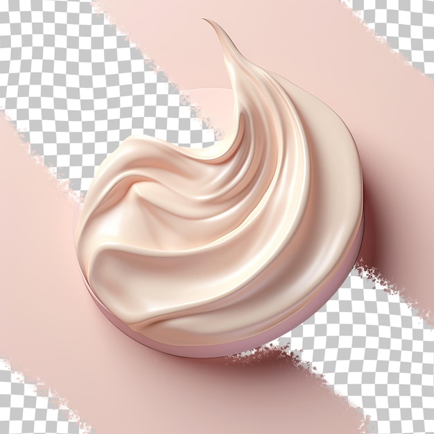 PSD crema cosmética sobre un fondo transparente