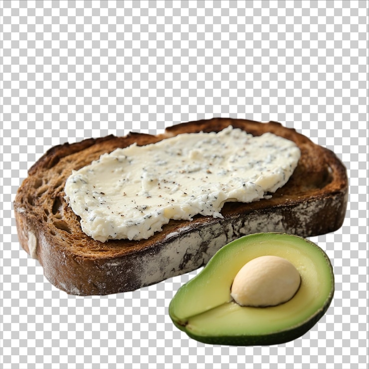 PSD crema di formaggio e toast di avocado