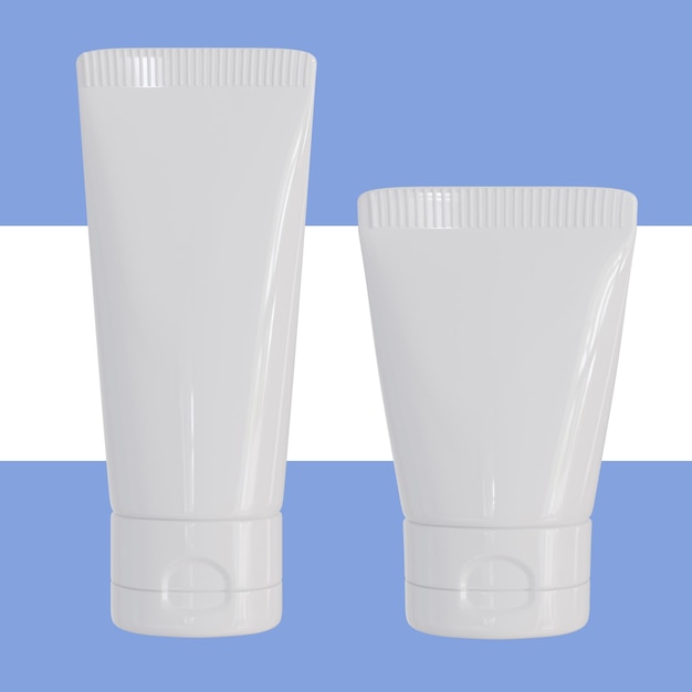 Crema per il rendering 3d Imballaggio tubo colore bianco trasparente