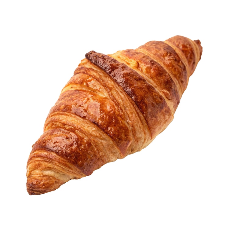 PSD creme de manteiga e croissant recém-cozido fundo transparente