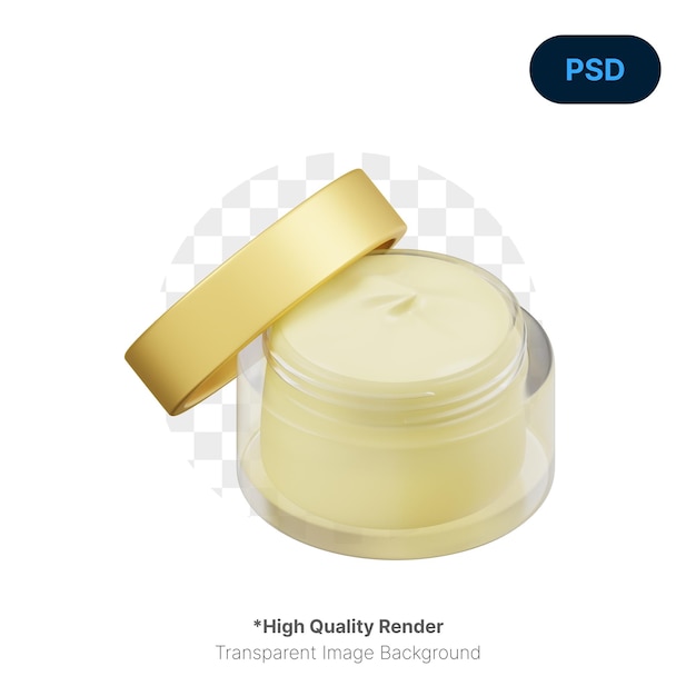 Creme facial ícone 3d psd premium