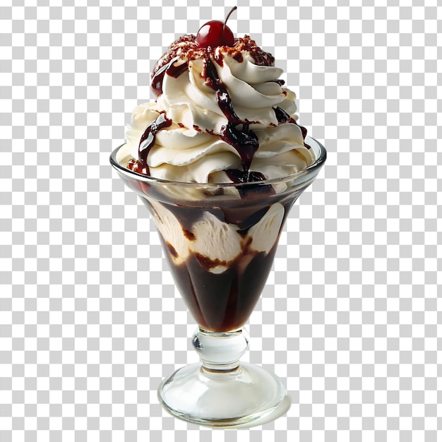 Une Crème Glacée Sur Fond Transparent.