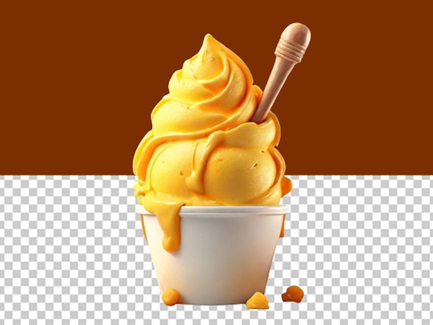 PSD crème glacée à la saveur de mangue 3d