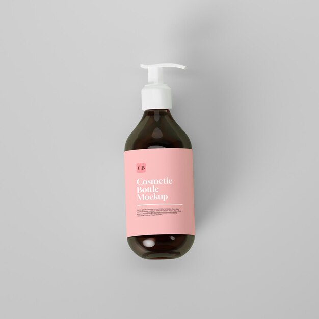 Creme in Flasche Kosmetikprodukt Mockup