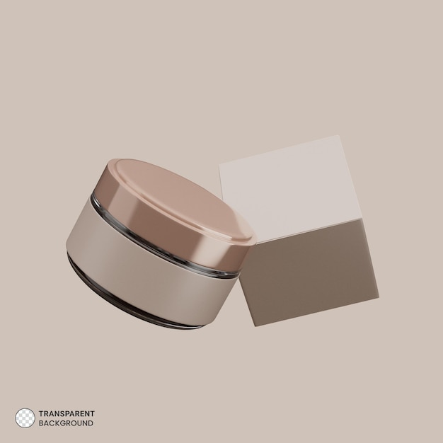 Crème Pour Le Visage Cosmétique De Luxe Avec Icône De Boîte Isolée Illustration De Rendu 3d