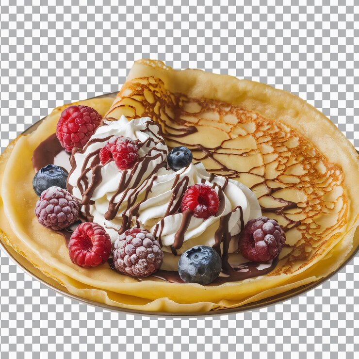 PSD un crepe aislado en un fondo transparente