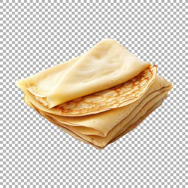 Crepe delicioso en un fondo transparente generado por Ai