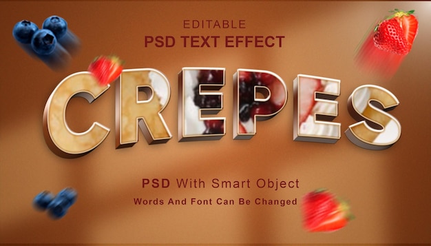 PSD crêpes effet texte