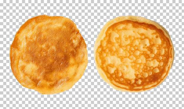 Crêpes minces isolées sur fond transparent vue de dessus png