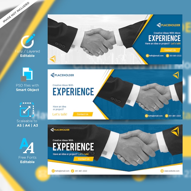 crescita aziendale creativo banner web facebook social media copyspace
