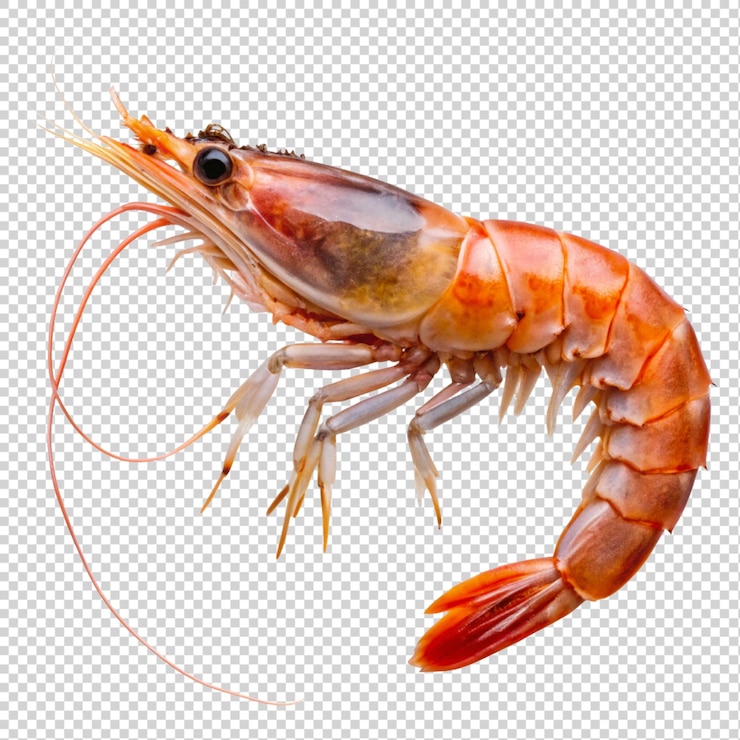 PSD crevettes à fond transparent