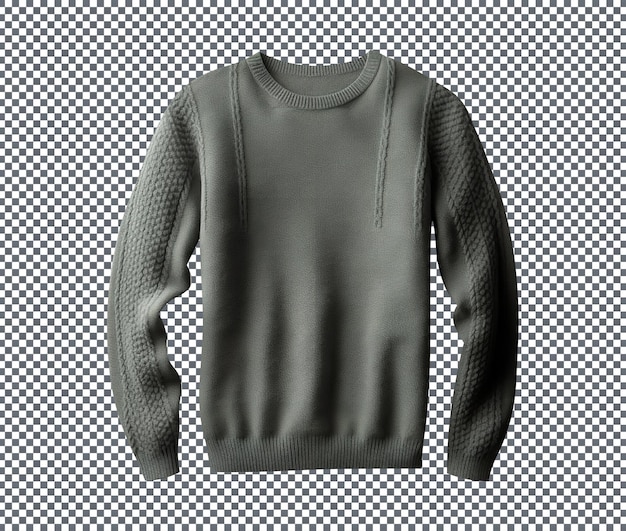 Crewneck-Pullover, isoliert auf durchsichtigem Hintergrund