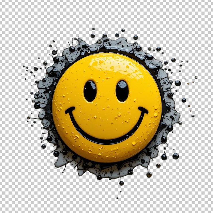 PSD criação do ícone do rosto sorridente