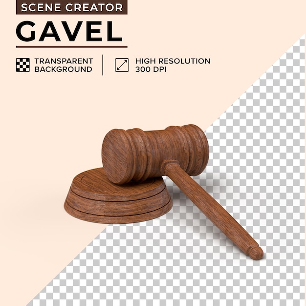 PSD criador de cena gavel object