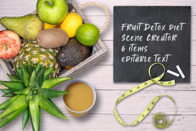 Criador de cenas de dieta de desintoxicação de frutas