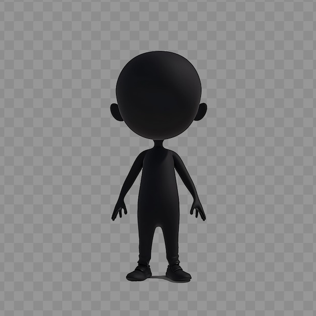 PSD criança com sombra de forma escura manipulação de sombra invisibilidade design de personagens conceito de ativos do jogo
