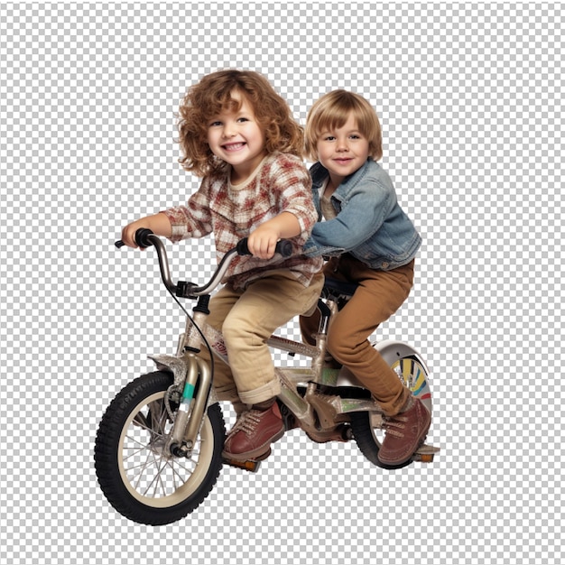 Criança feliz a andar de bicicleta