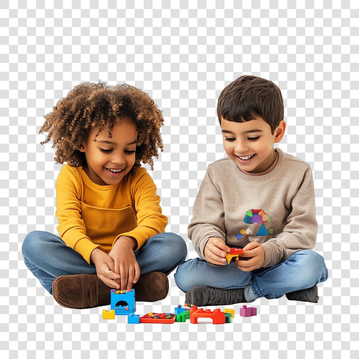 PSD crianças a brincar com brinquedos educativos