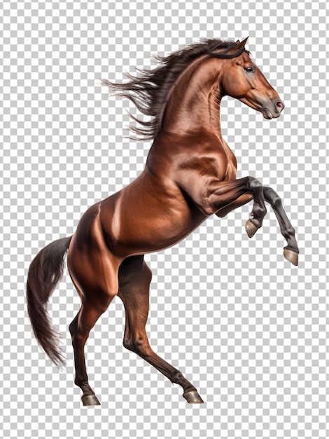 PSD criando cavalo isolado em fundo transparente